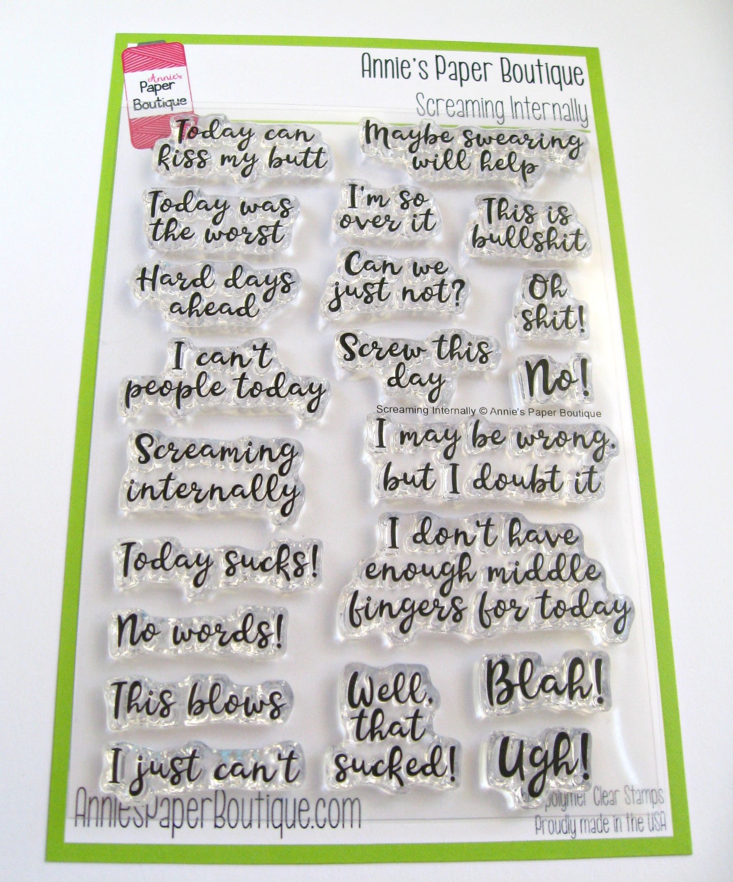 Screaming Internally planner stamps