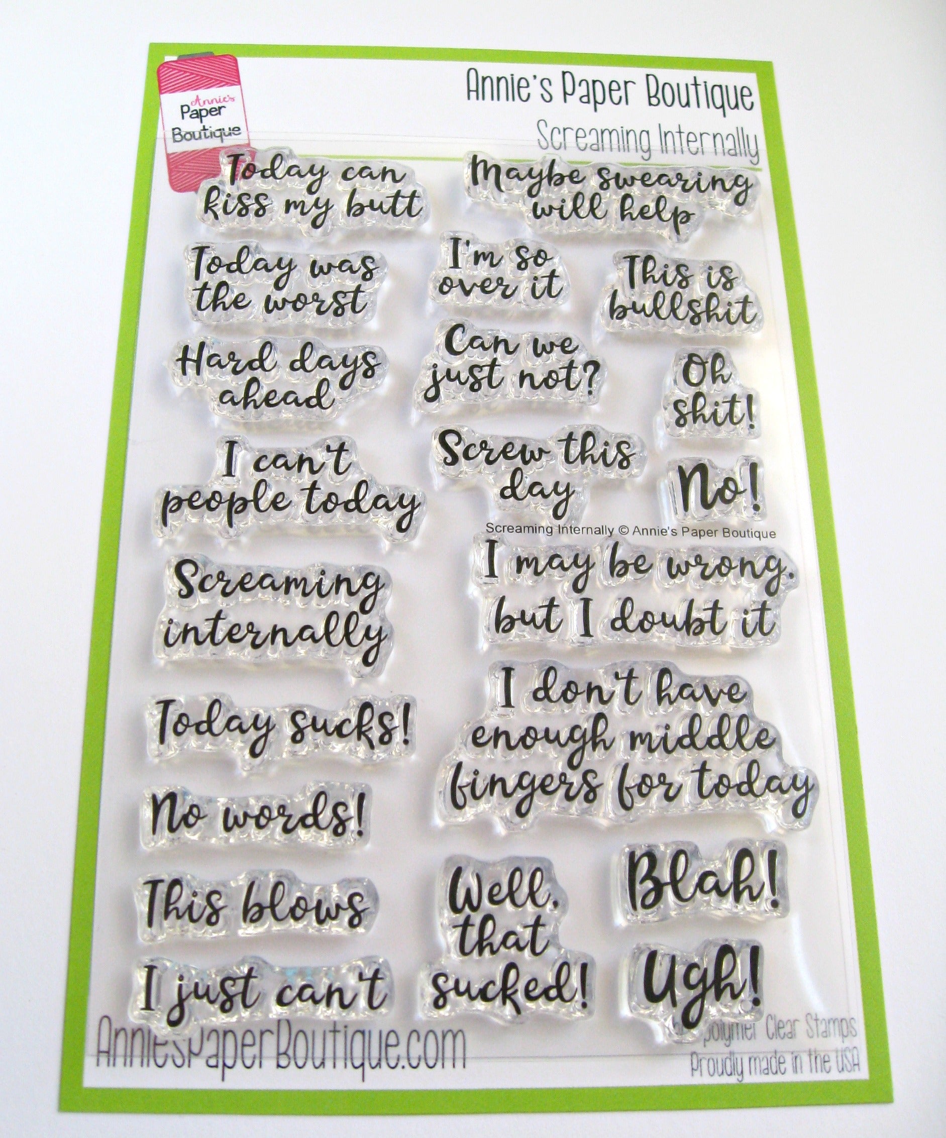 Screaming Internally planner stamps