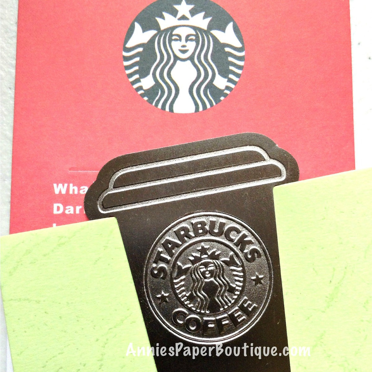 Starbucks metal page clip