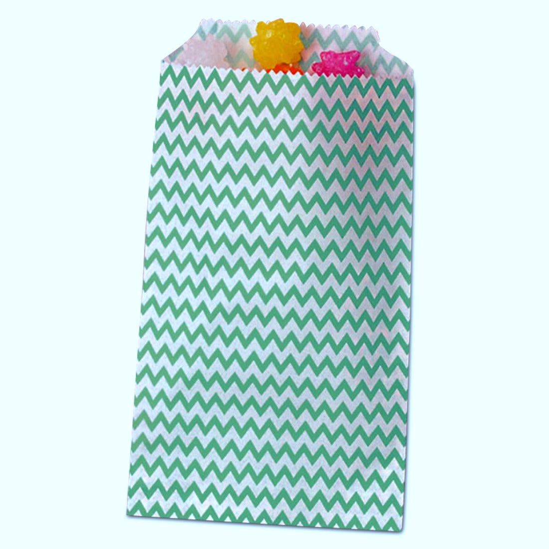 Teal Chevron Treat Bags