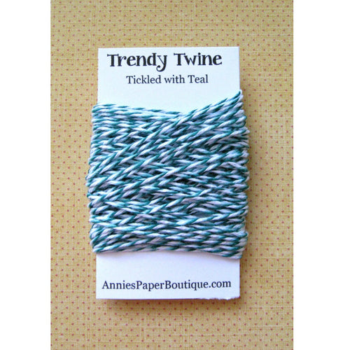 Tickled with Teal Trendy Bakers Twine Mini - Dark Teal, Light Teal, and White