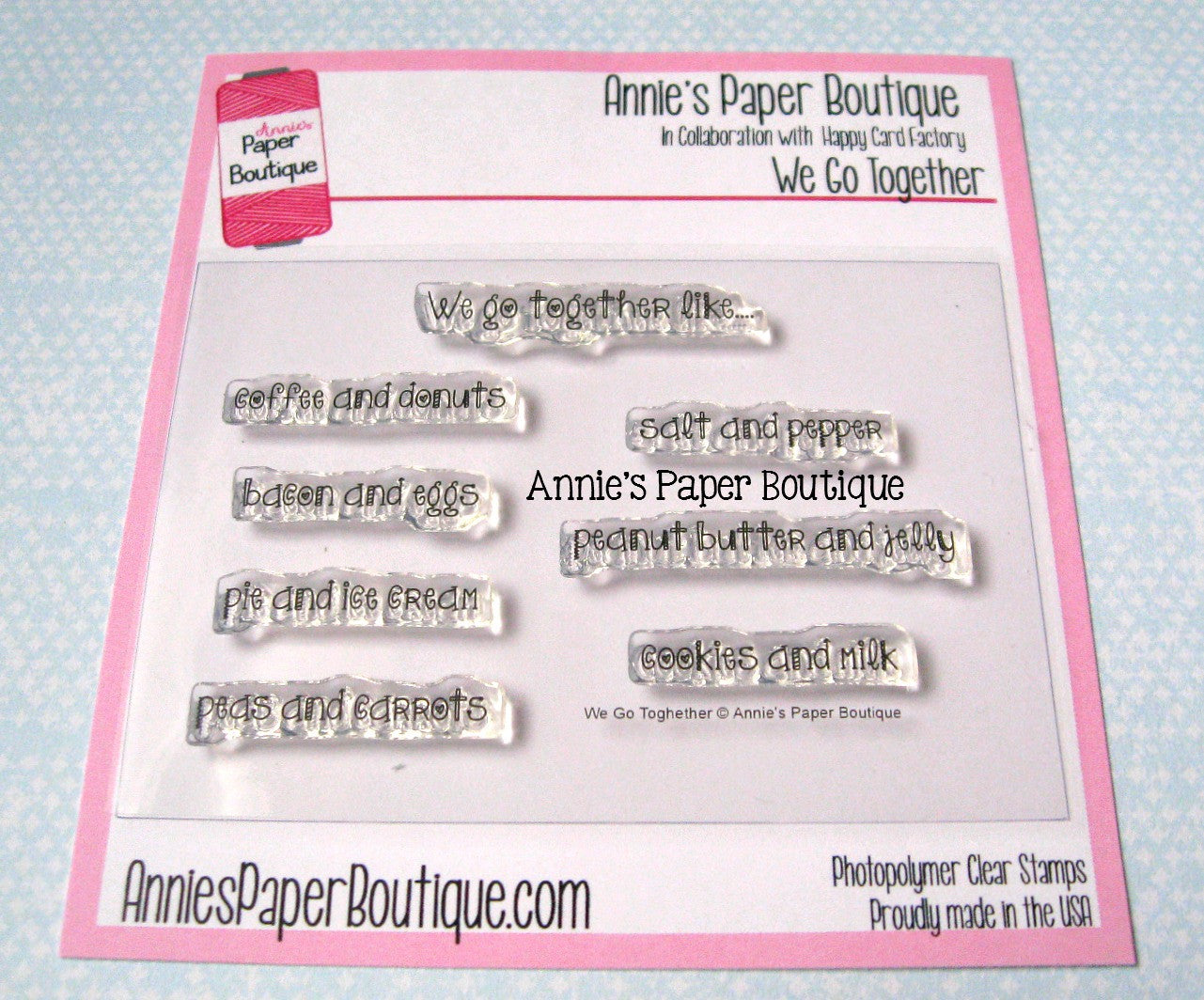 We Go Together Stamps - 3x4