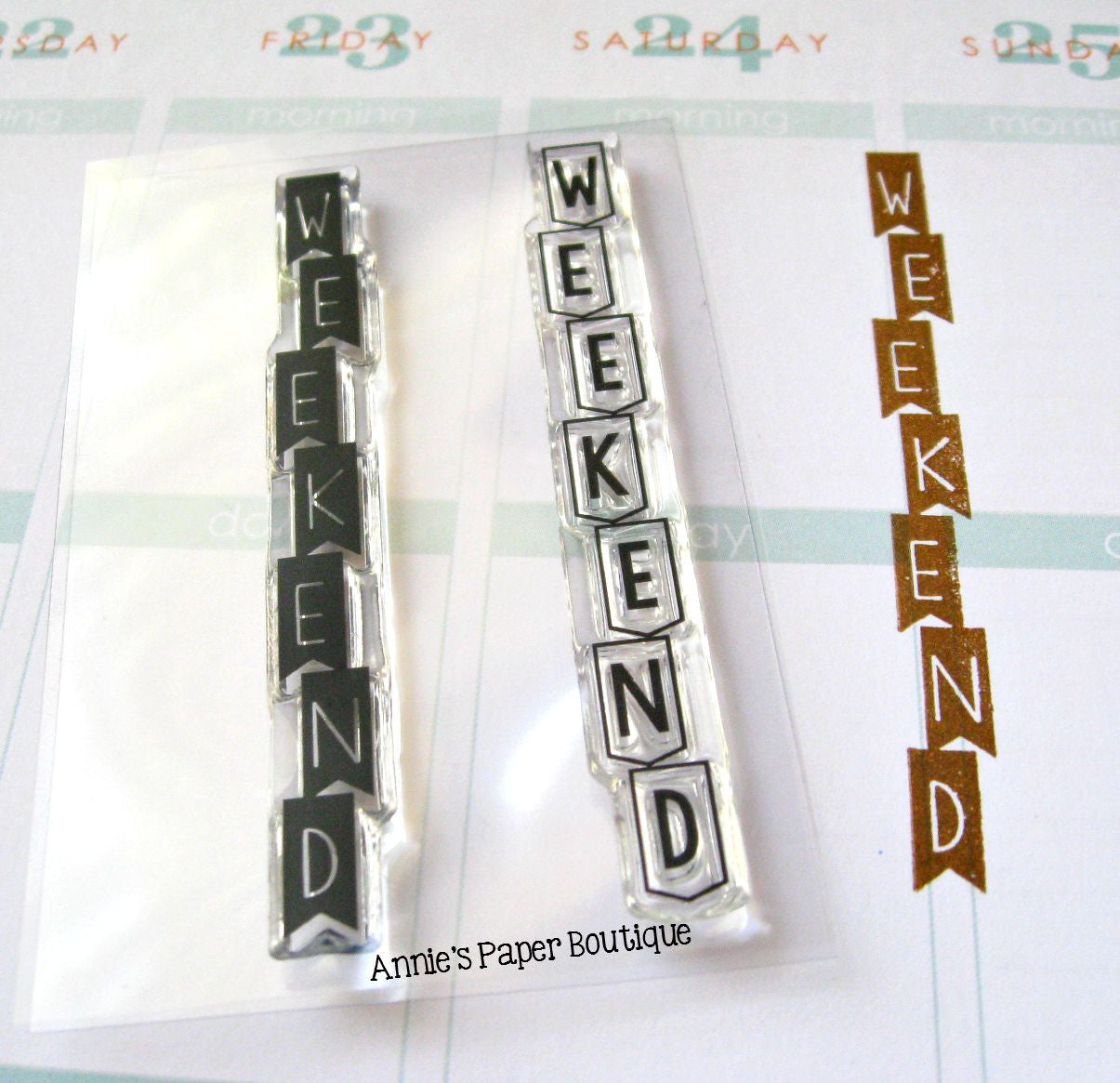 Weekend Banners, Too Planner Stamps