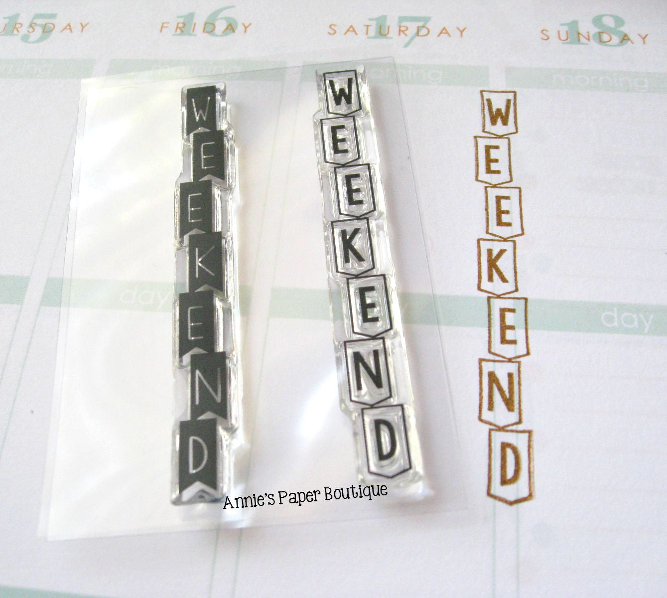 Weekend Banners, Too Planner Stamps