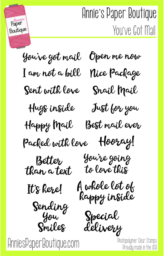 You've Got Mail stamp set, Happy Mail, Special Delivery