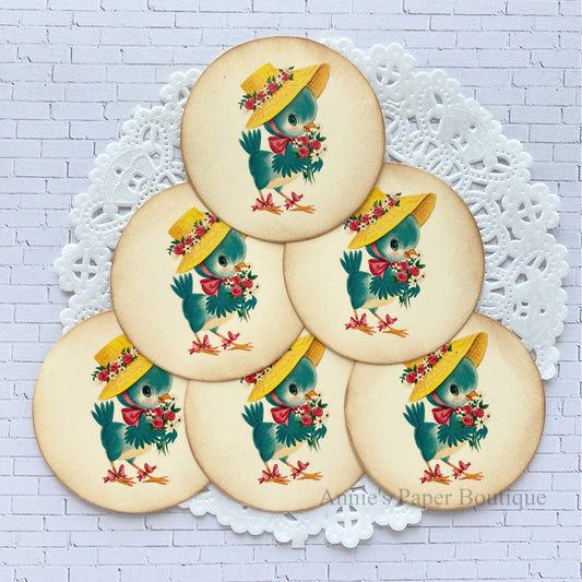 Round Birdie Bouquet Tags