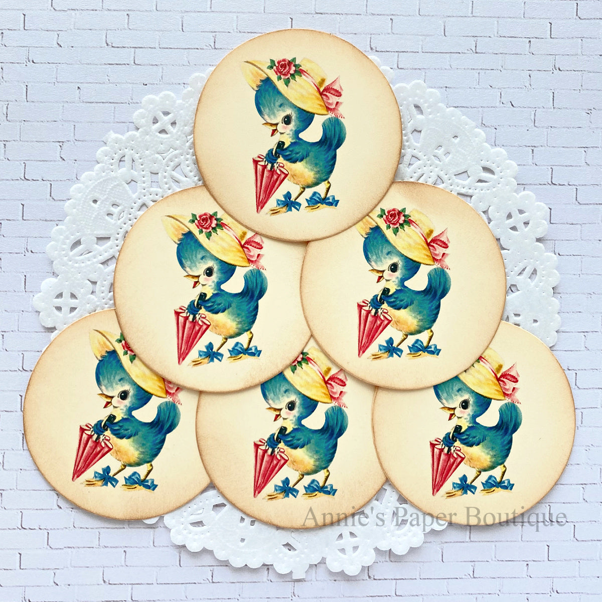 Round Birdie Umbrella Tags