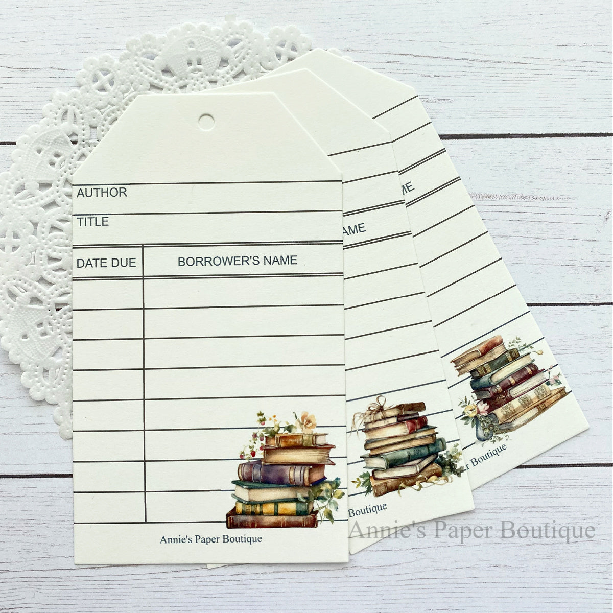 Library Card Tags - Bookmarks, Journaling, Ephemera, Gift Tags – Annie ...