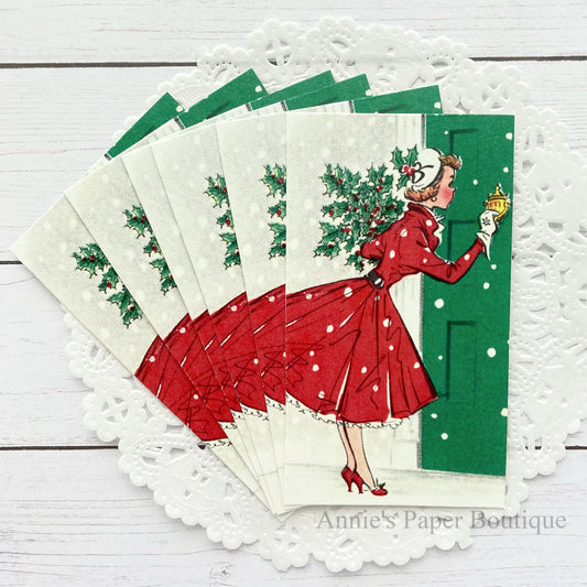 Christmas Knock Knock Retro Tags