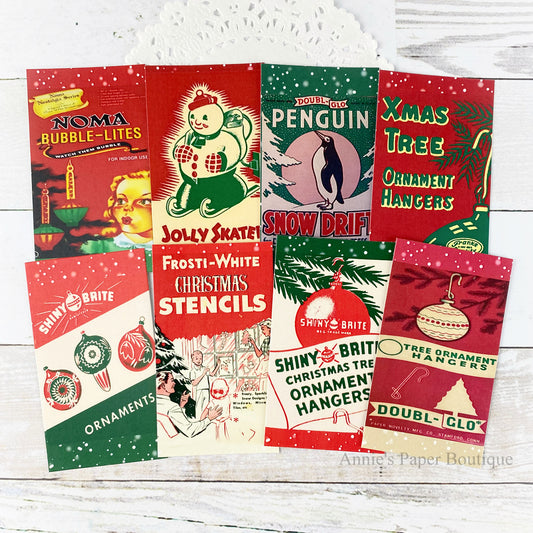 Christmas Nostalgia Boxtop vintage inspired tags