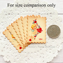 Faux Postage Stamp Size Comparison
