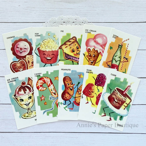 Candy Cards Retro Tags