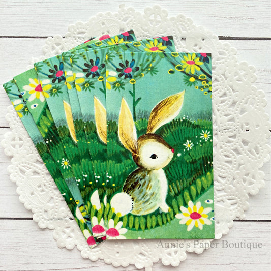Garden Bunny Retro Tags