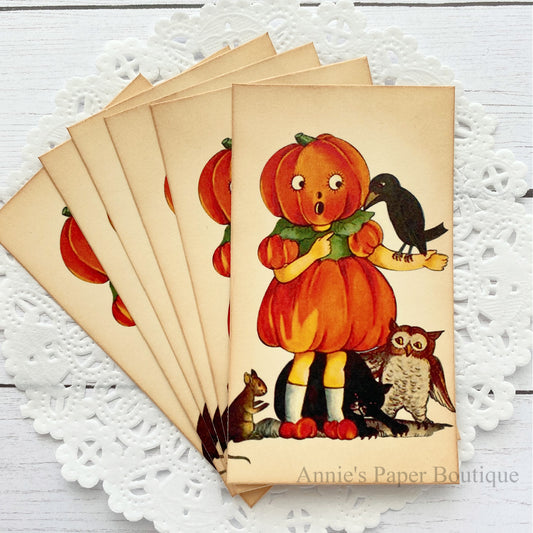 Little Pumpkin Head Vintage Inspired Tags