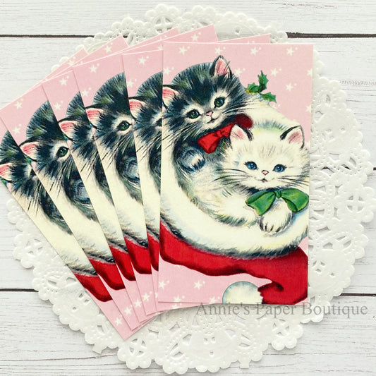 Santa Hat Kitties Tags