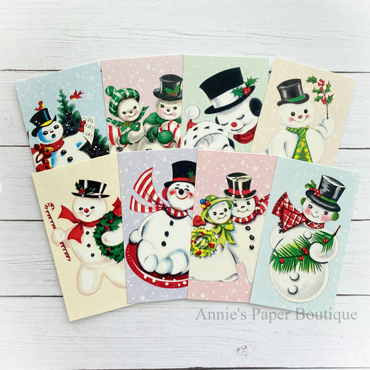 Snowman Bundle Retro Tags