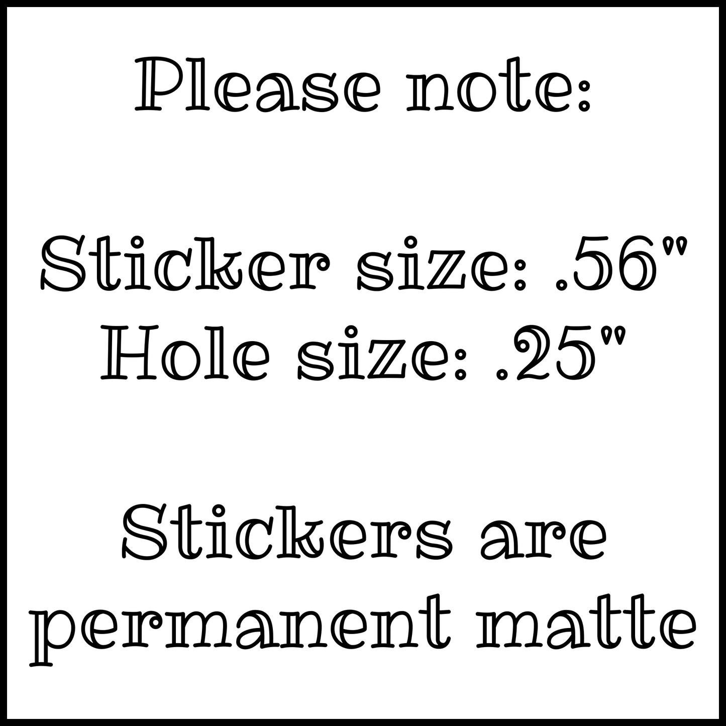 Trendy Page Dot Reinforcement Sticker Size and paper information