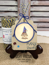 Round Scarecrow No.2 Vintage Inspired Tags (Blue)