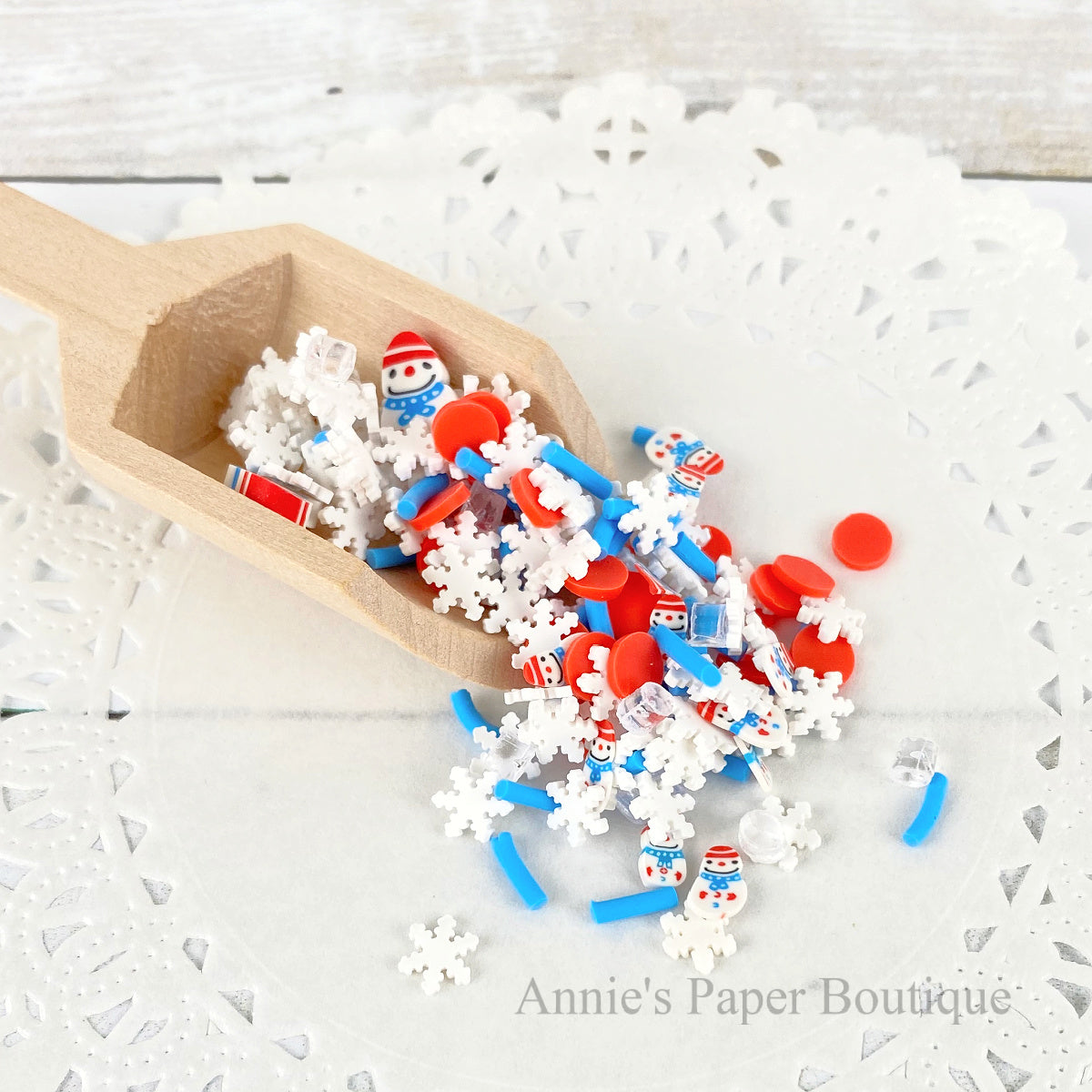 Winter Wonderland Clay confetti Christmas embellishments
