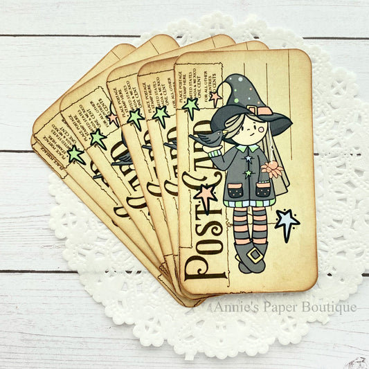 Witch and Friends Vintage Inspired Tag