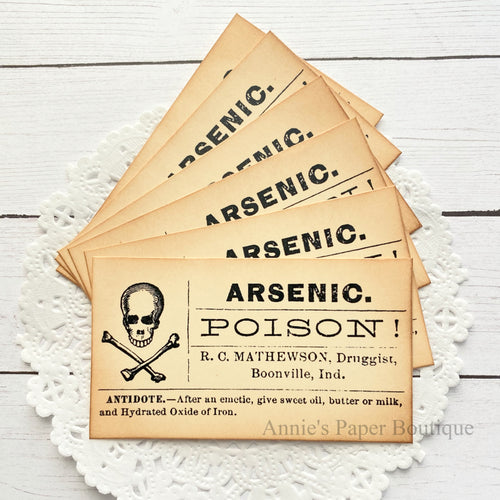 Arsenic Vintage Inspired Tags