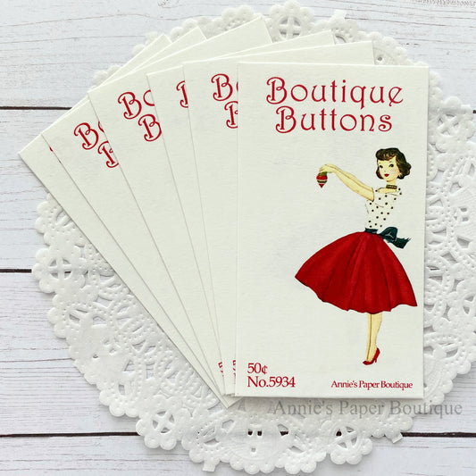 Christmas Button Card Tags