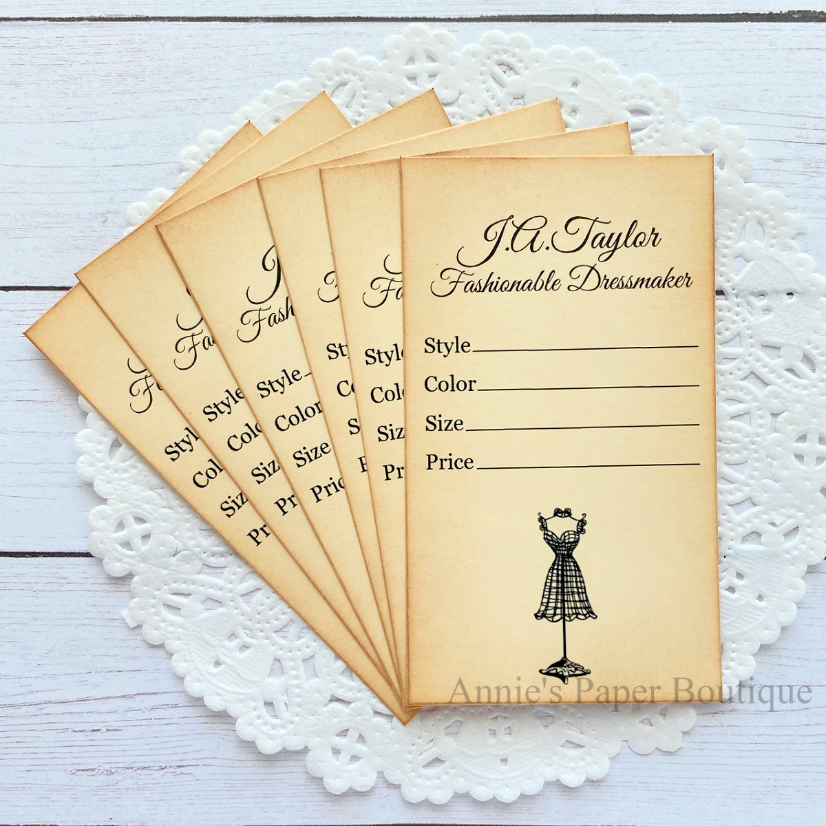Dressmaker Vintage Inspired Tags
