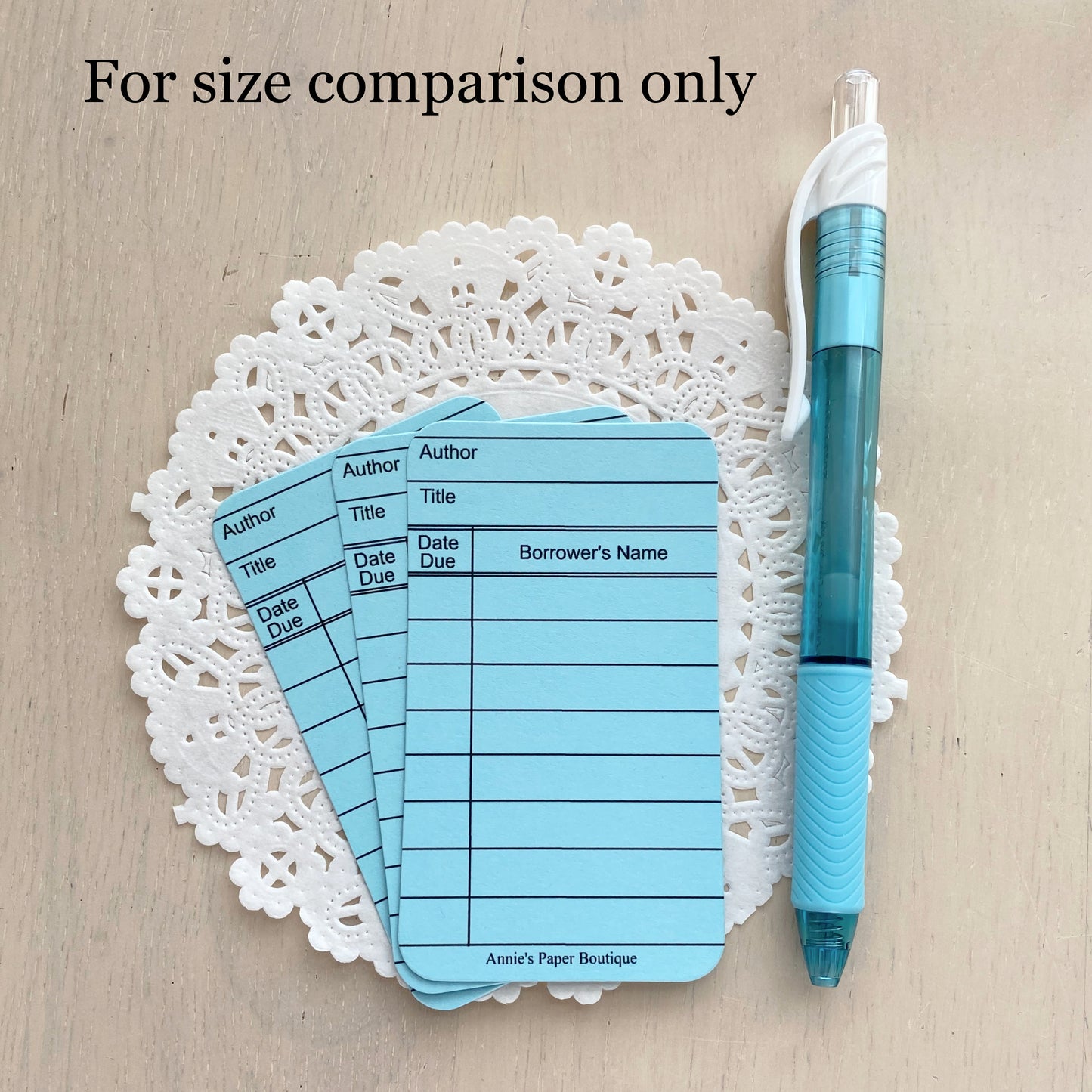 Mini Library Card Size Comparison