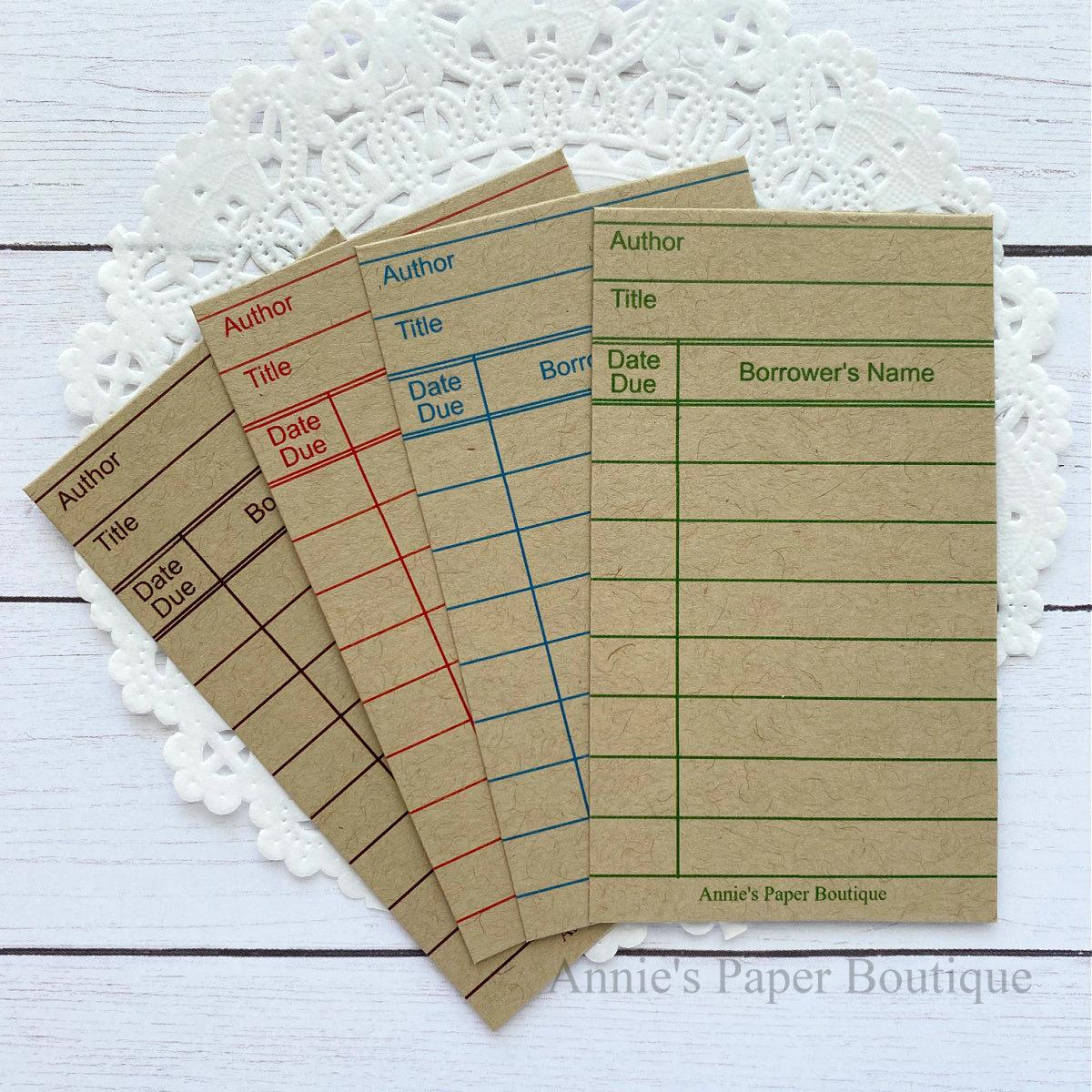 Small Library Card Kraft Mini Library Cards - Journaling Tags, Library Ephemera – Annie's ...
