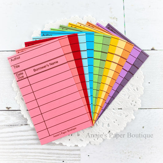 Mini Library Card Color Bundle No.2 - Set of 12