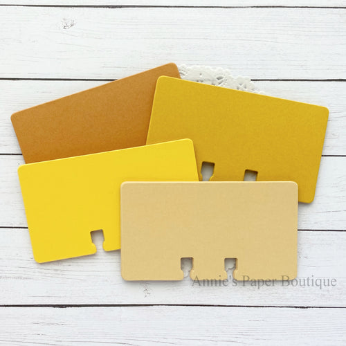 Yellow Color bundle rotary file cards