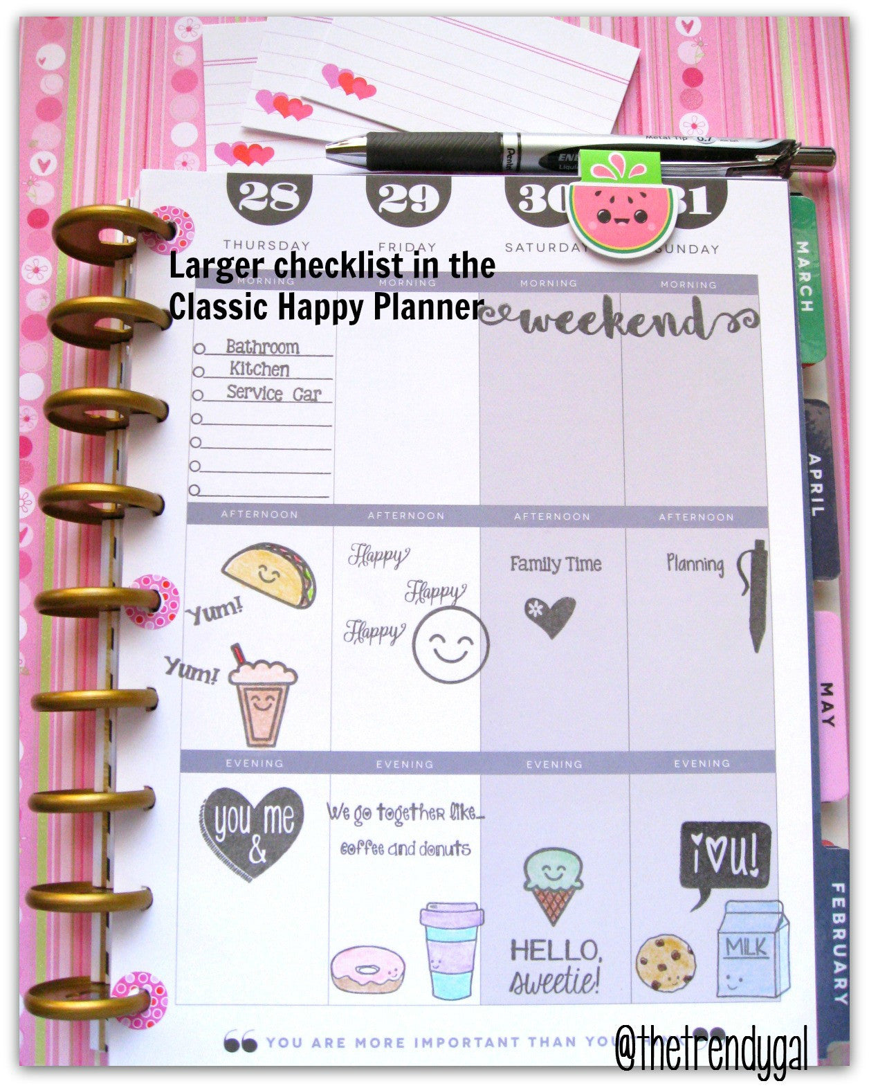 Check It Off Planner Stamp Set - 4x6