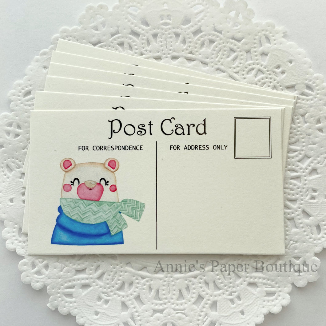 Winter Bear Mini Postcards
