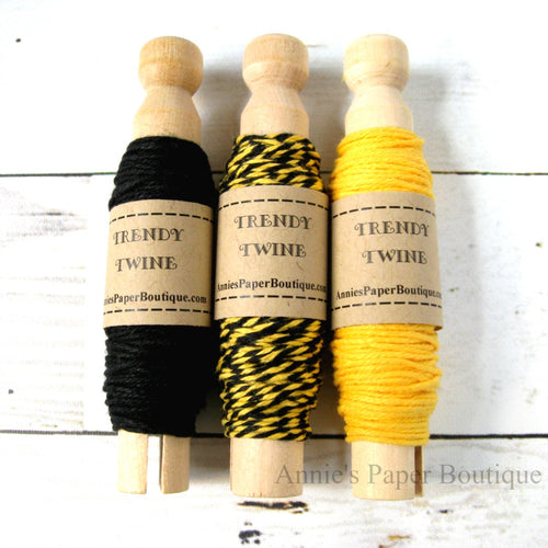 Yellow and Black Trendy Bakers Twine Sampler