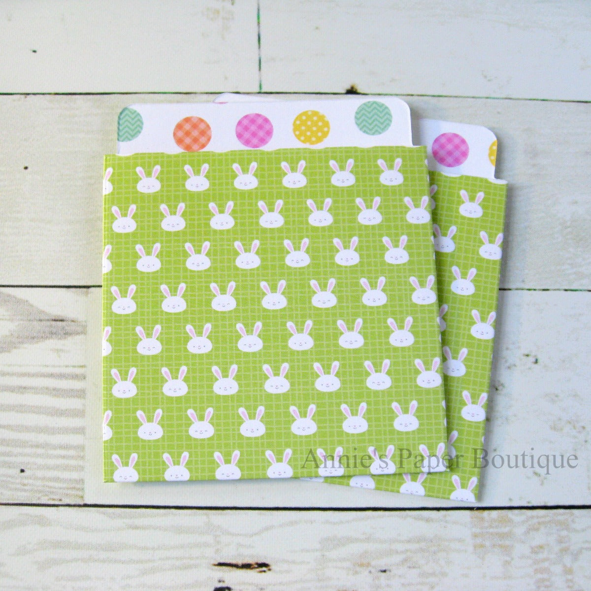 Bunny & Eggs Library Pockets - 3-1/2" x 4-1/8"