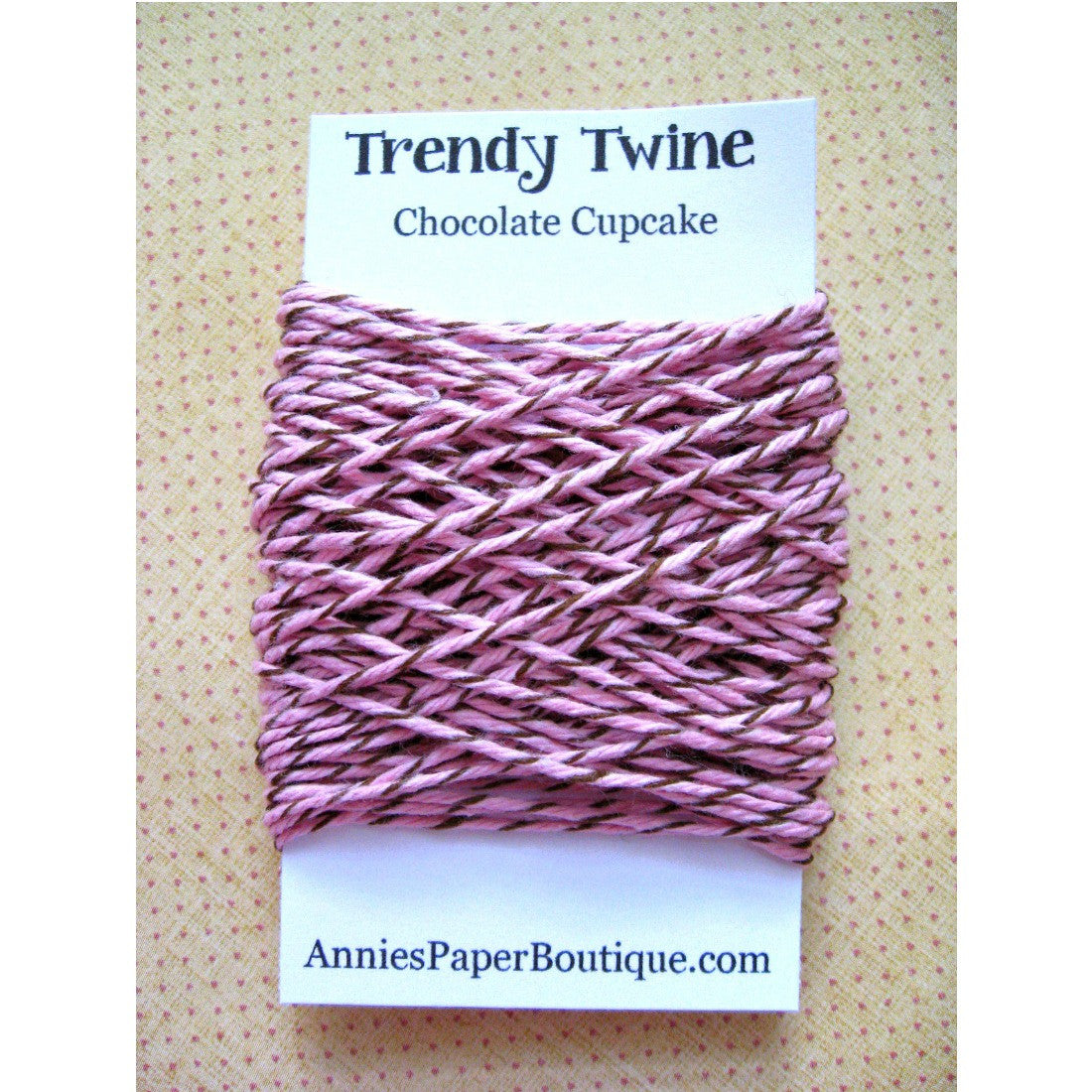 Chocolate Cupcake Trendy Bakers Twine Mini - Light Pink & Brown