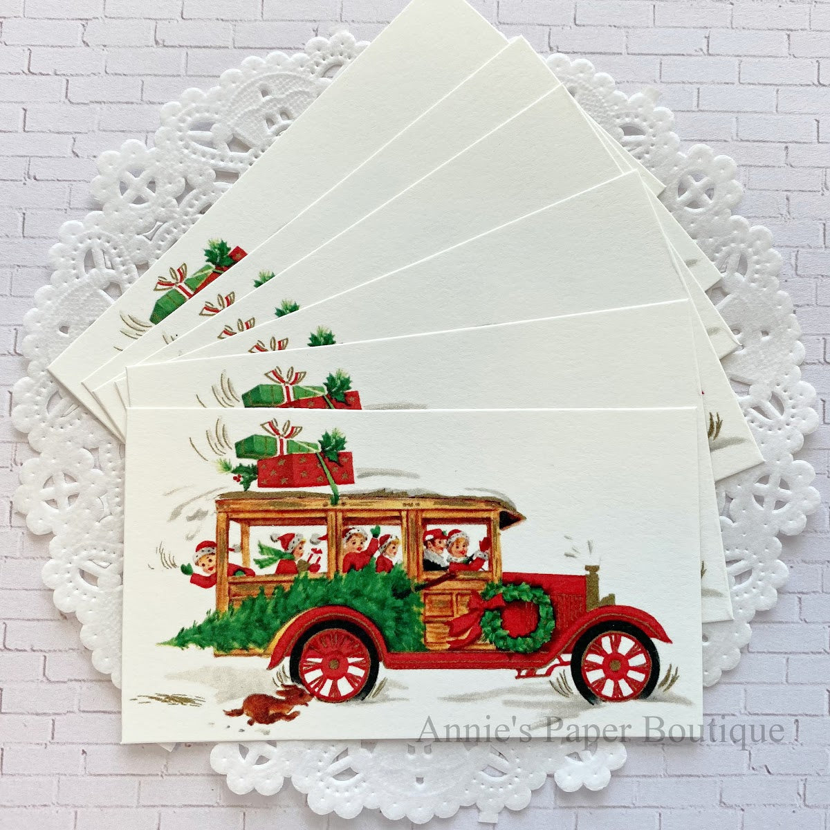 Christmas Joy Ride Retro Tags