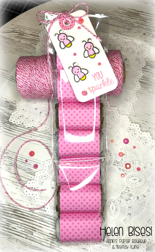 Pink Polka Dot Grid Candy Wrapper Kit ~ 12 Bags & 84 Wrappers