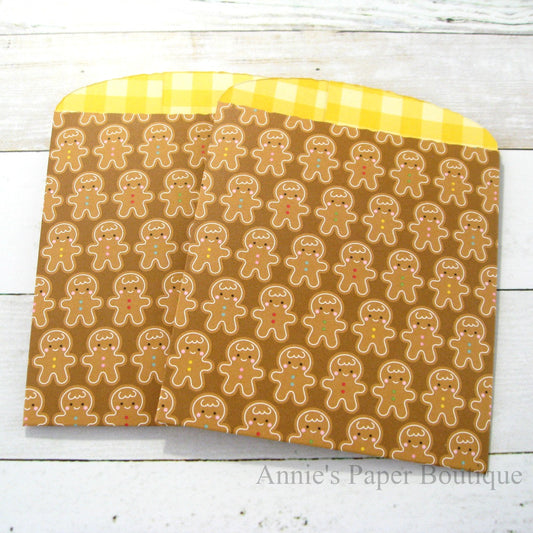 Gingerbread Large Paper Pockets