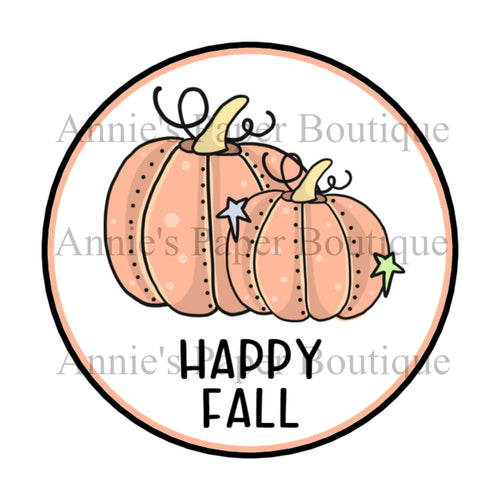 Happy Fall Pumpkins Print and Punch Tags