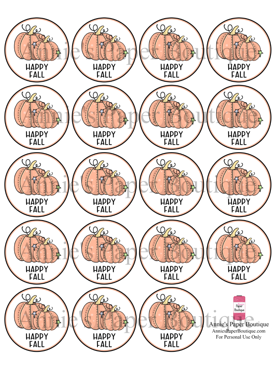Happy Fall Pumpkins Print and Punch Tags
