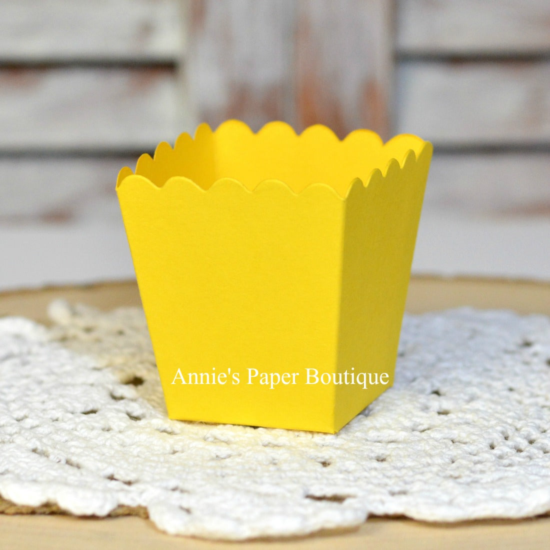 Lemon Yellow Mini Popcorn Box