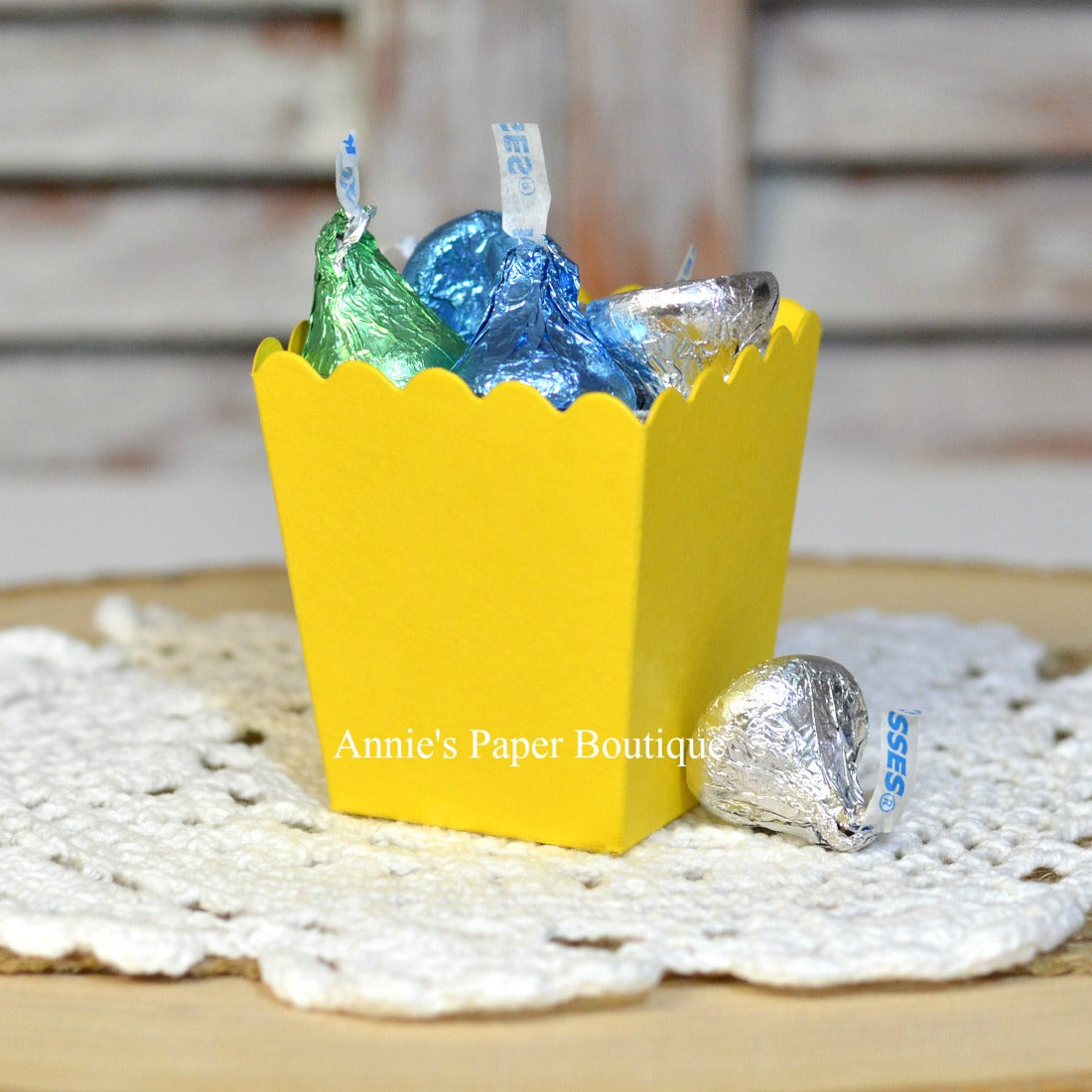 Lemon Yellow Mini Popcorn Box