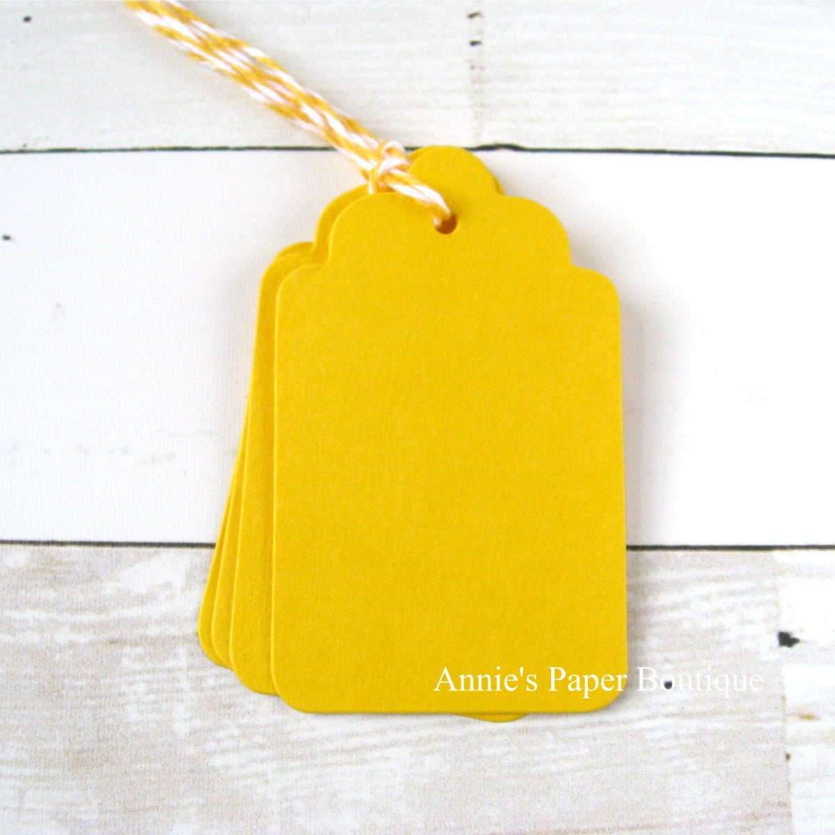 Lemon Scallop Tags with Lemon Tart Trendy Twine