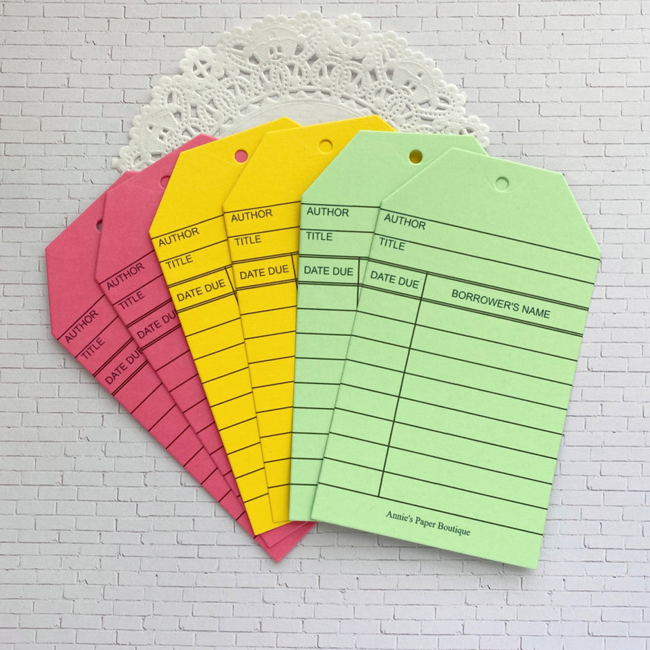 Library Card Tags - Bookmarks, Journaling, Ephemera, Gift Tags – Annie ...