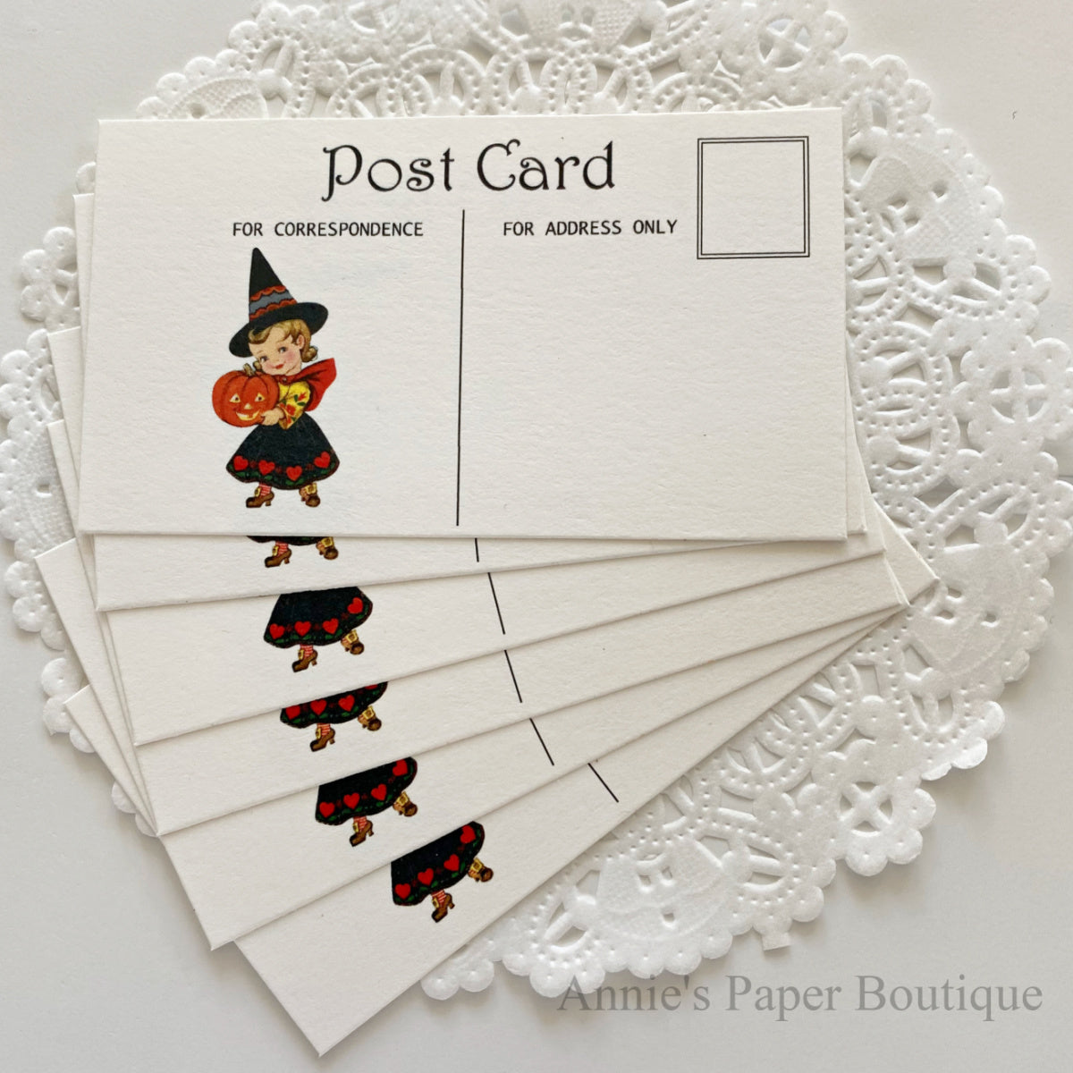 Little Pumpkin Witch Mini Postcards