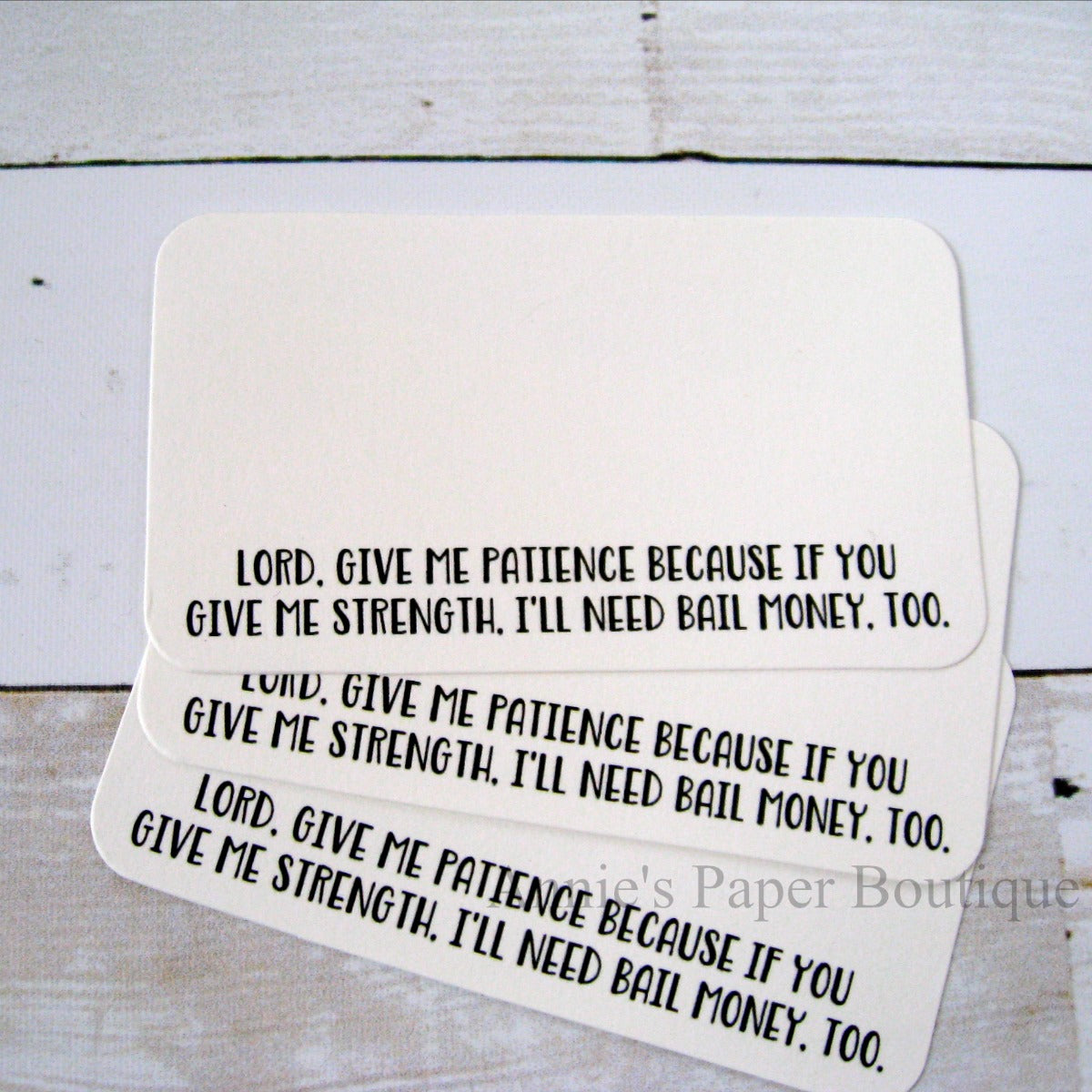 Lord Give Me Patience Mini Note Cards