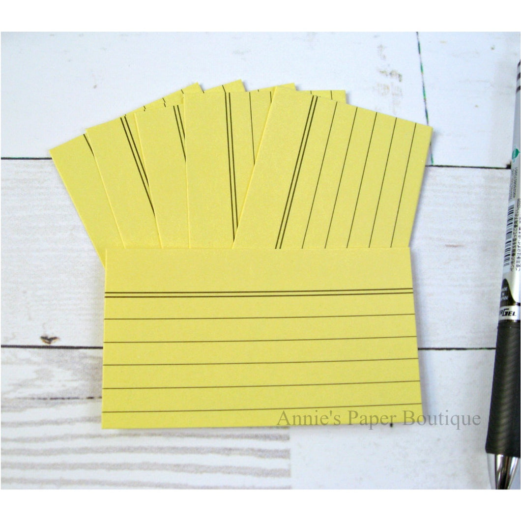 Pineapple Yellow Mini Index Cards