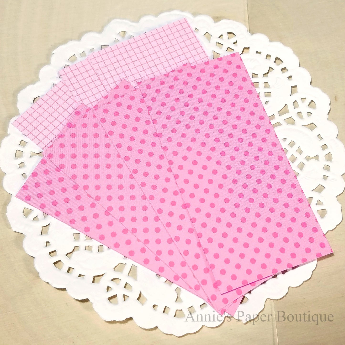 Pink Polka Dot Grid Candy Wrapper Kit