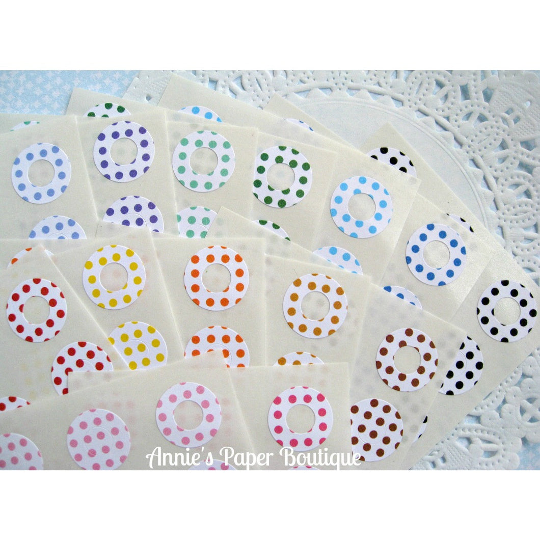 Polka Dot Trendy Page Dots™ - Hole Reinforcers, Planner Stickers